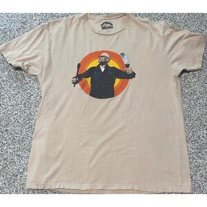 Alton Brown Beyond the Eats LIVE  Tan Short Sleeve Shirt Size  XXL Food Network